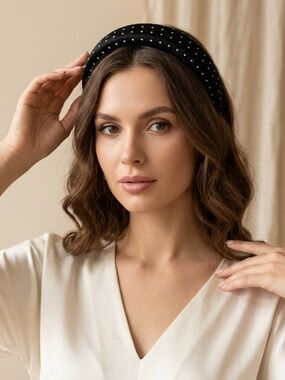 Polka Dot Padded Headband